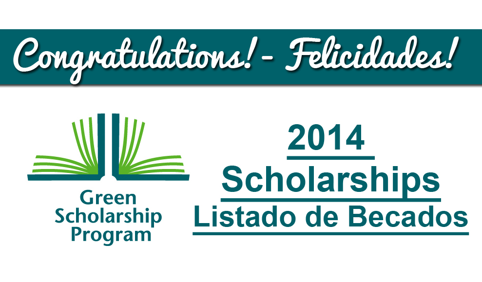 Final list 2014 scholarships / Listado final de Becados 2014.